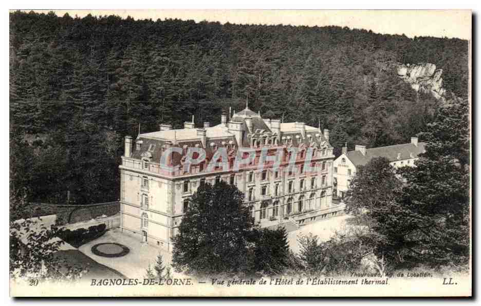 Bagnolles-de-l'Orne — Vista generale dell'Albergo dell'istituto termale — Thouraude, 49, di Locazione, LL.