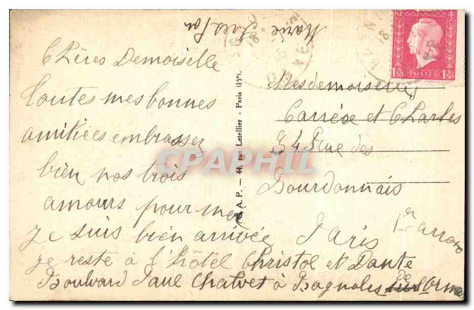 CPA Bagnoles de l Orne La Nouvelle eglise — Rückseite
