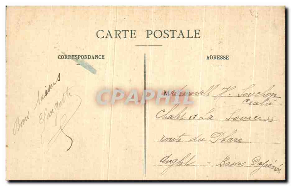 Bagnolles-de-l'Orne - De Plein — E.P. — Uitgever R. Le Blanc — Achterkant