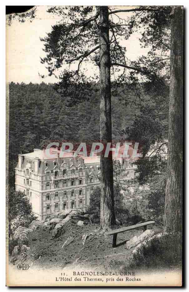 Bagnolles-de-l'Orne — L'Hôtel des Thermes, pris des Roches — Imp. Le Deley, Paris