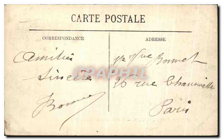 CPA Chateau De Chantilly Le Chateau Vu du Parc — Verso