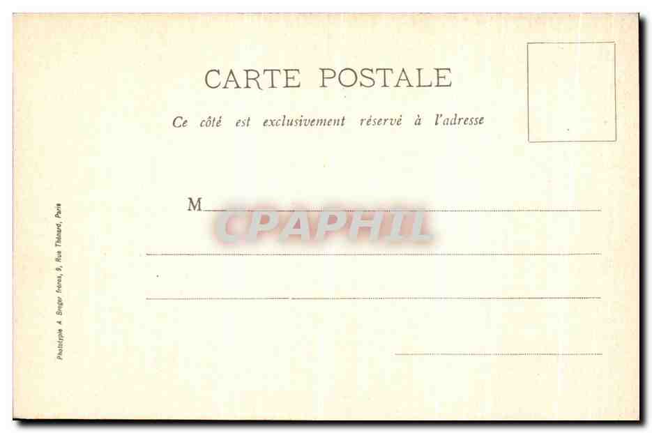 Chantilly — La Galerie de Peinture — Phototypie A. Brago, Paris — Rückseite