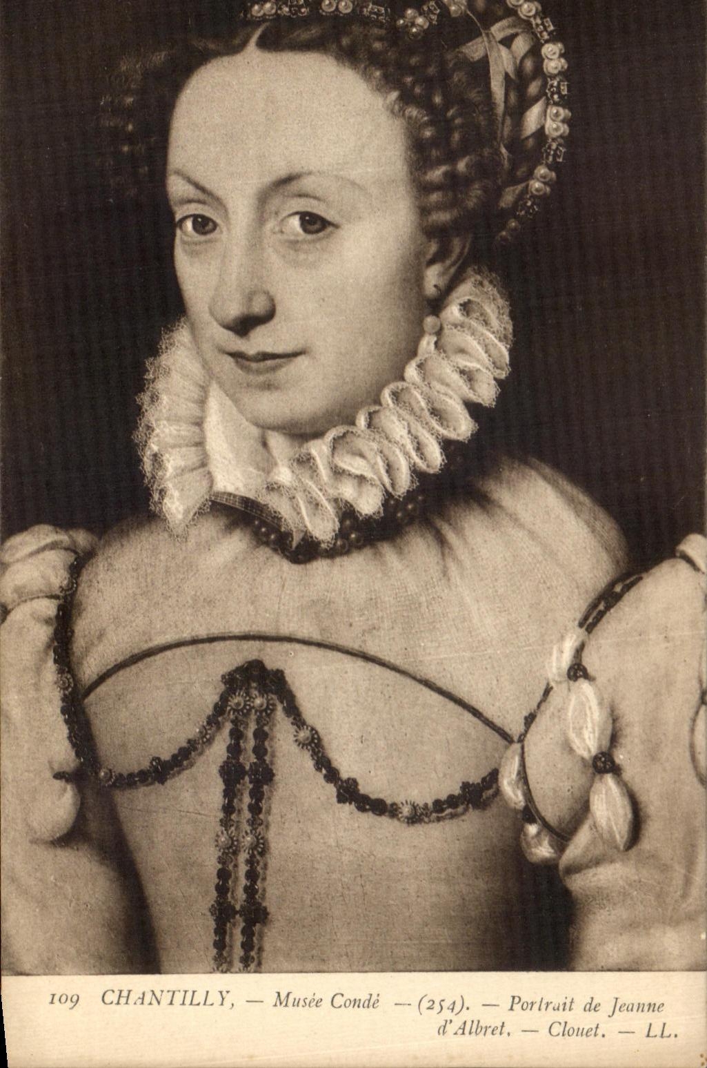 CPA Chantilly Musee Conde Portrait de Jeanne d Albret Clouet