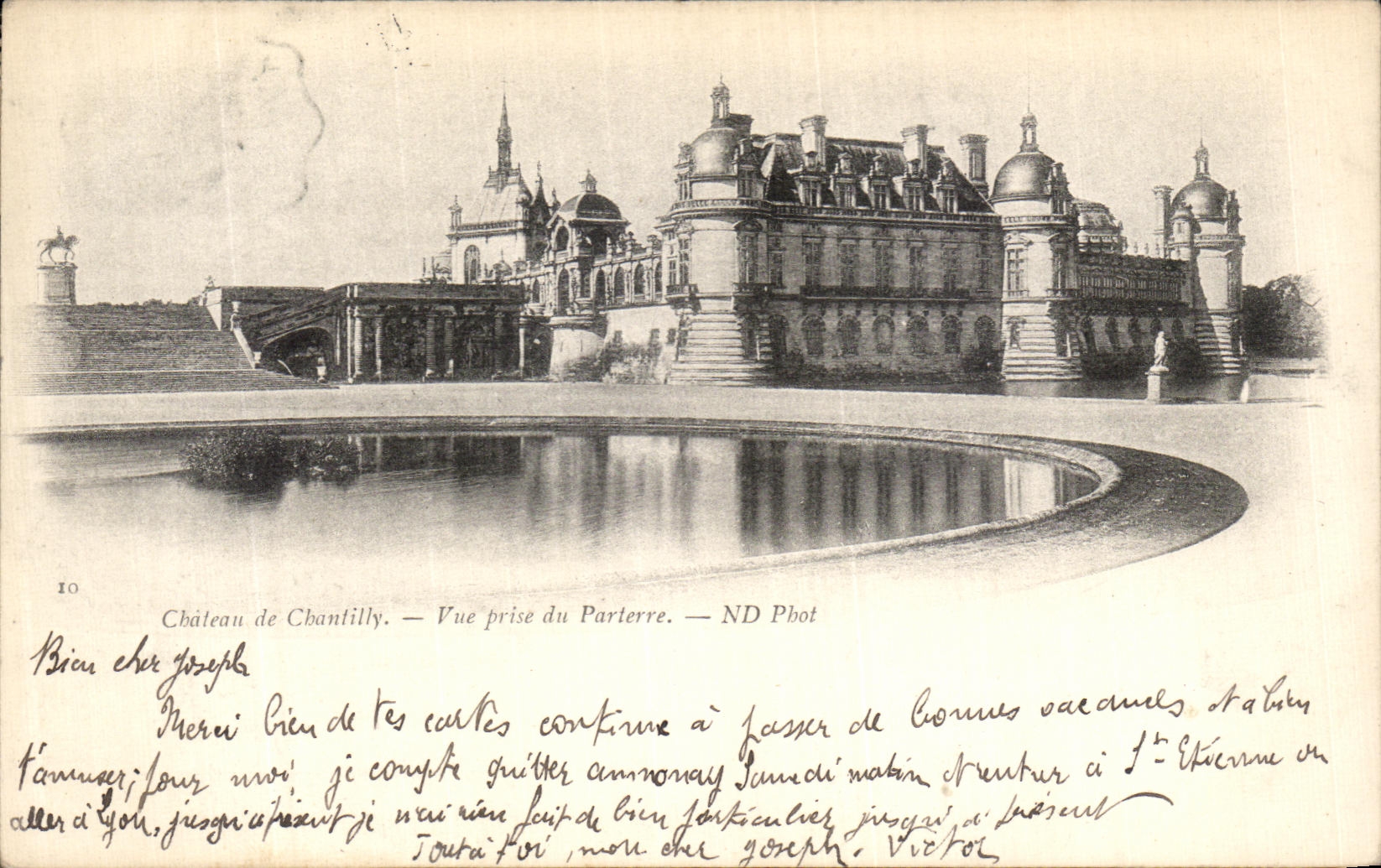 Château de Chantilly — Vue prise du Parterre — ND Phot