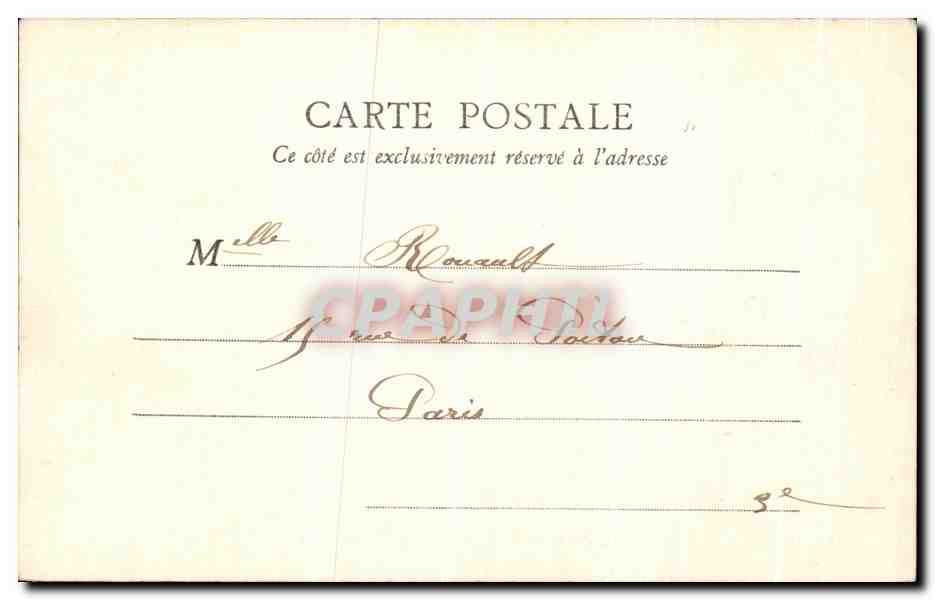 CPA Chateau De Chantilly galerie des batailles — Verso