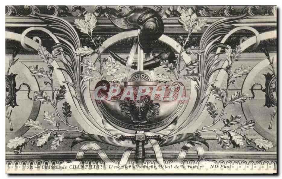 CPA Chateau De Chantilly L escalier d honneur detail de la rampe