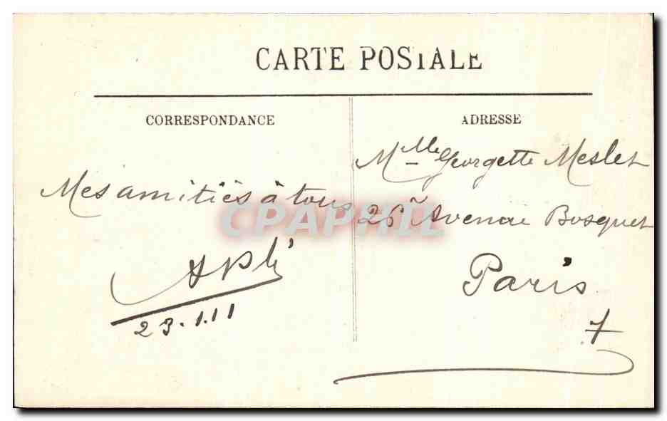 CPA Compiegne Place de L Hotel — Rückseite