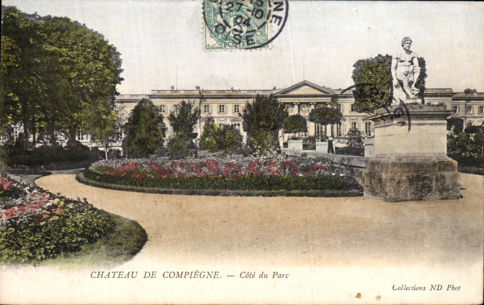 CPA Chateau de Compiegne Cote du parc