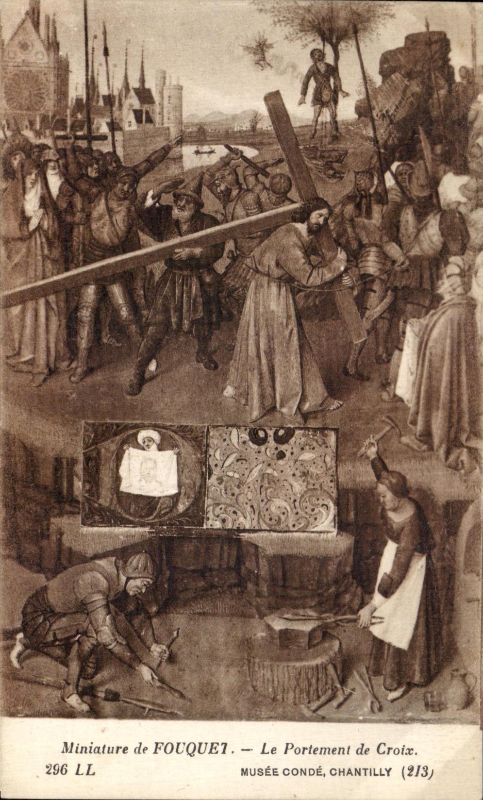 Le Portement de Croix — Miniature de Fouquet — Musée Condé, Chantilly