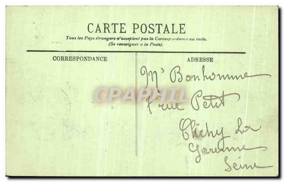 CPA Chantilly Le Chateau L ile d amour — Verso