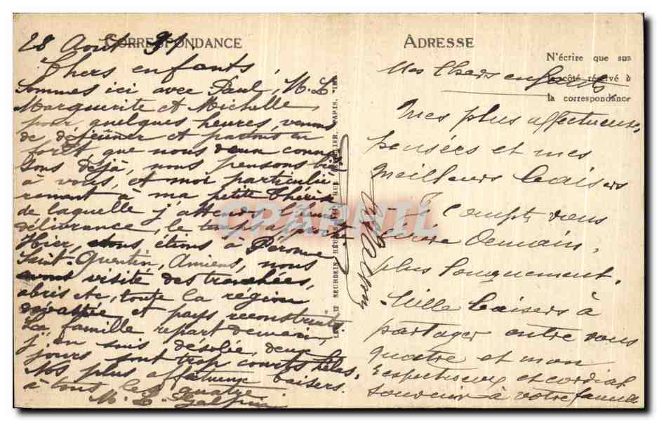 CPA Compiegne Le Chateau La Facade — Verso