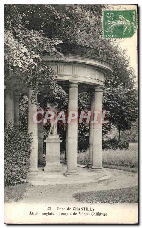 CPA Chateau De Chantilly Jardin anglais Temple de Venus Callipyge