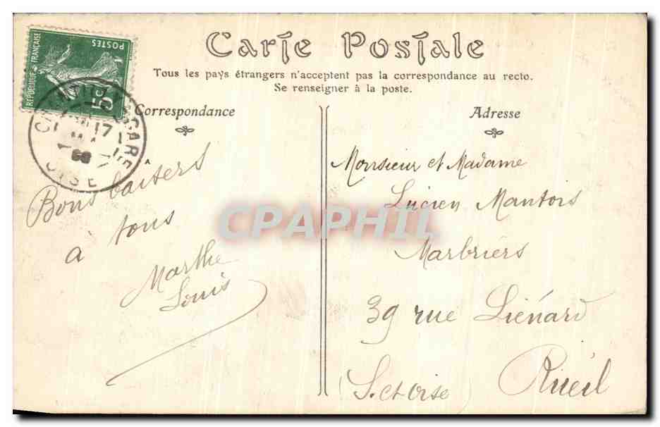 CPA Chateau de Chantilly Cour d Honneur et Entree du Musee Conde — Rückseite