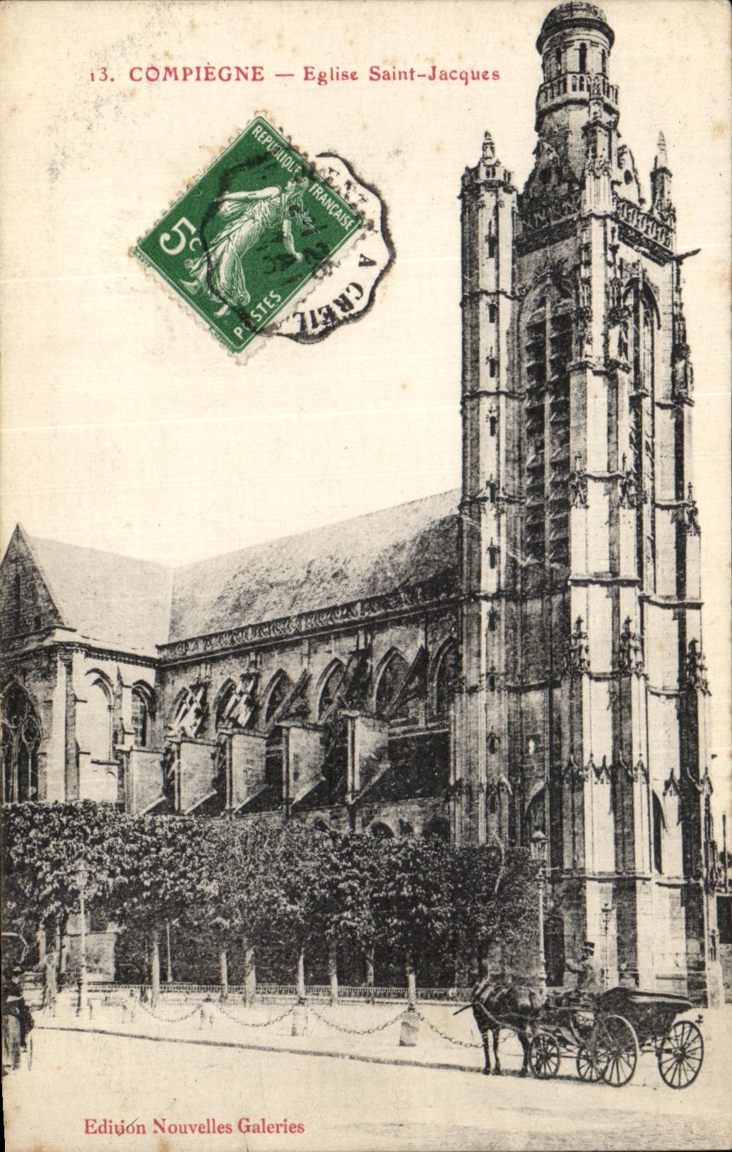 CPA Compiegne Eglise Saint Jacques