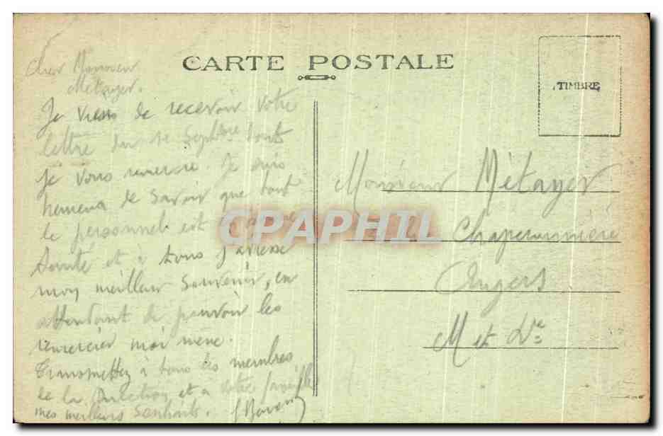 CPA Compiegne Le College et la Rue d Ulm — Verso