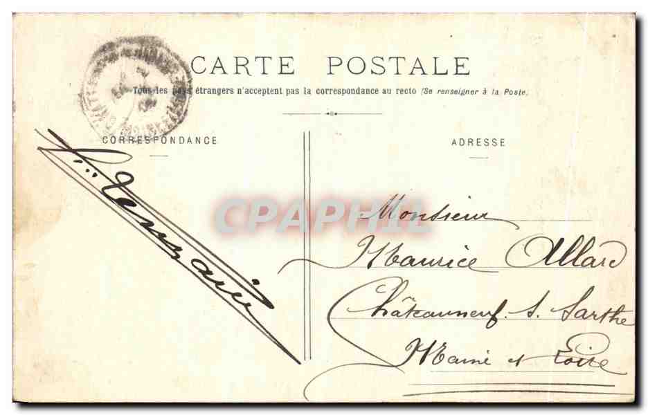 CPA Compiegne Le Chateau Chambre a coucher de Marie Antoinette — Verso
