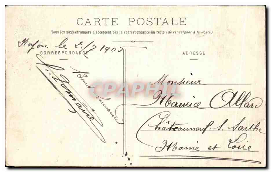 CPA Compiegne Le Chateau Salle des Gardes — Rückseite