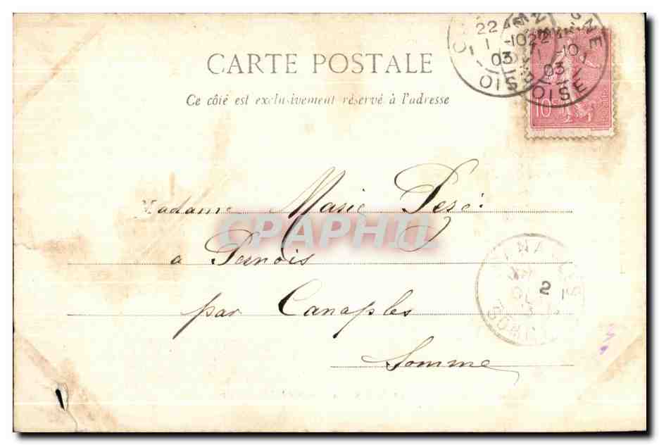 CPA Compiegne Le Chateau Chambre l Imperatrice — Verso