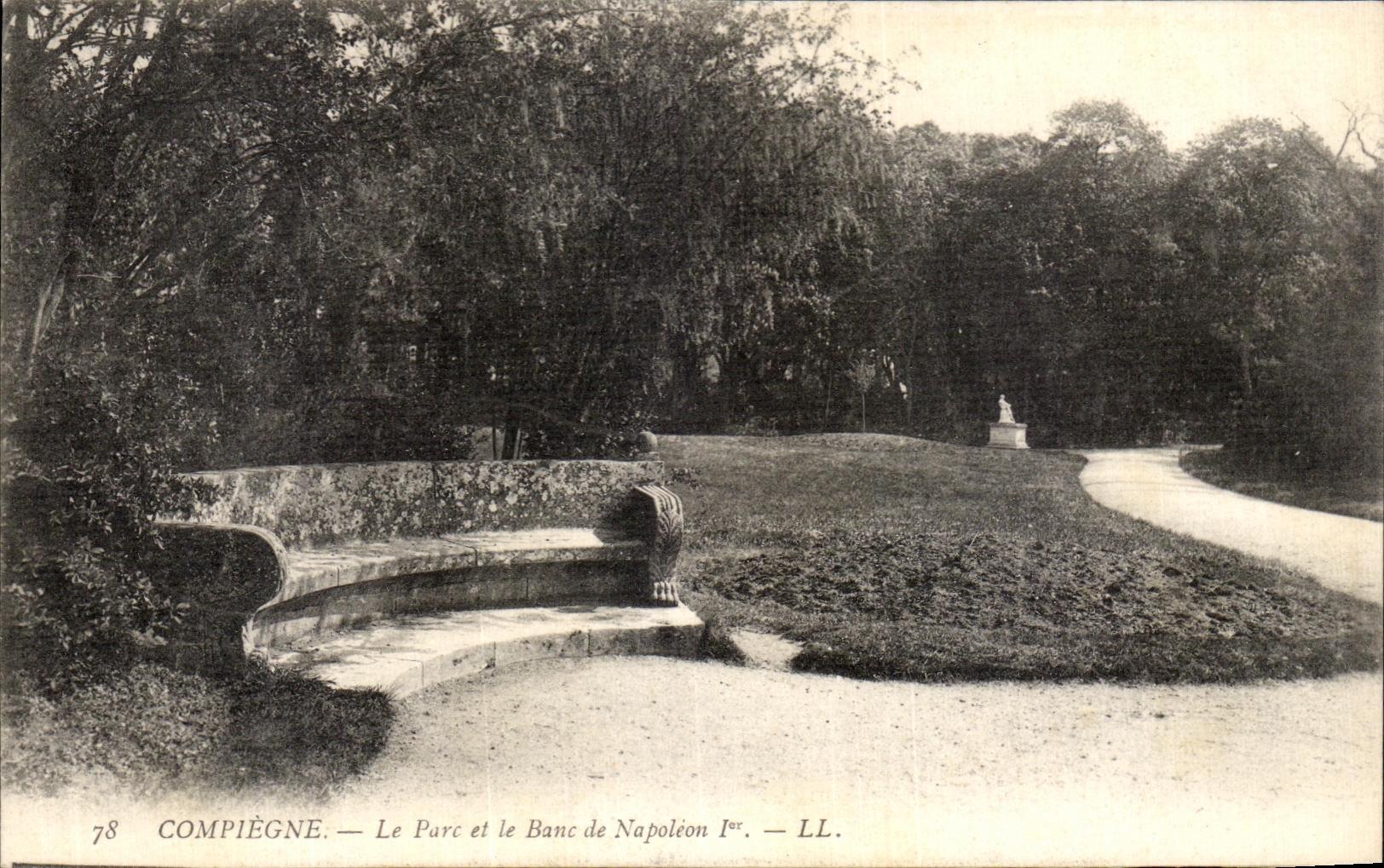 Compiègne — Le Parc et le Banc de Napoléon Ier — LL, n°78