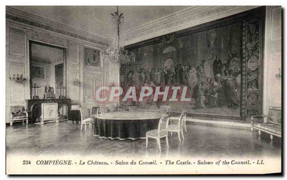CPA Compiegne Le Chateau Salon du Conseil 