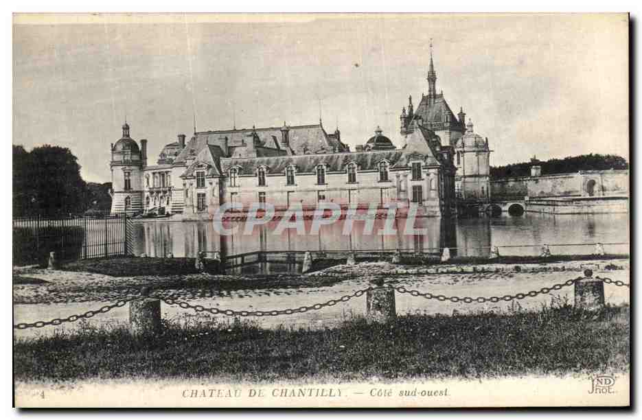 Château de Chantilly — Côté sud-ouest — J. N. D. Hot.