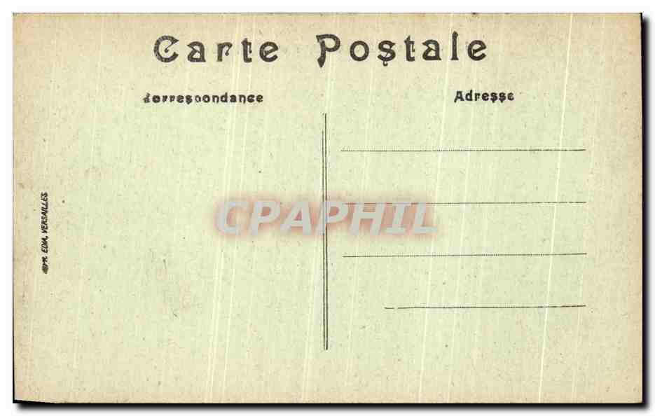 CPA Chateau De Chantilly et le Grand degre — Rückseite