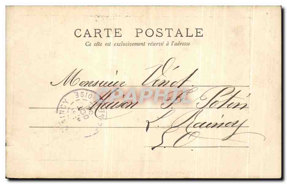 CPA Palais de Compiegne Chambre a Coucher de l Empereur — Verso