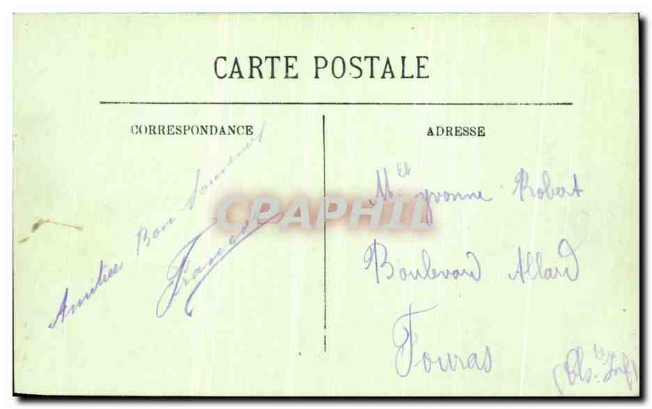 CPA Compiegne Vue Sur La Place du Chateau prise du Chateau — Rückseite
