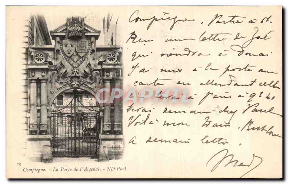CPA Compiegne La Porte de l Arsenal