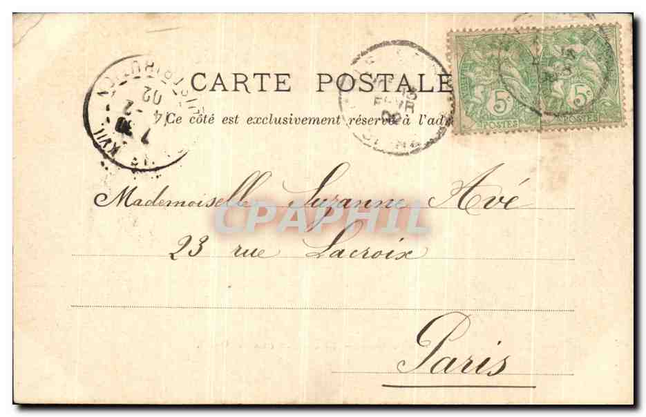 CPA Chantilly Le Chateau — Verso