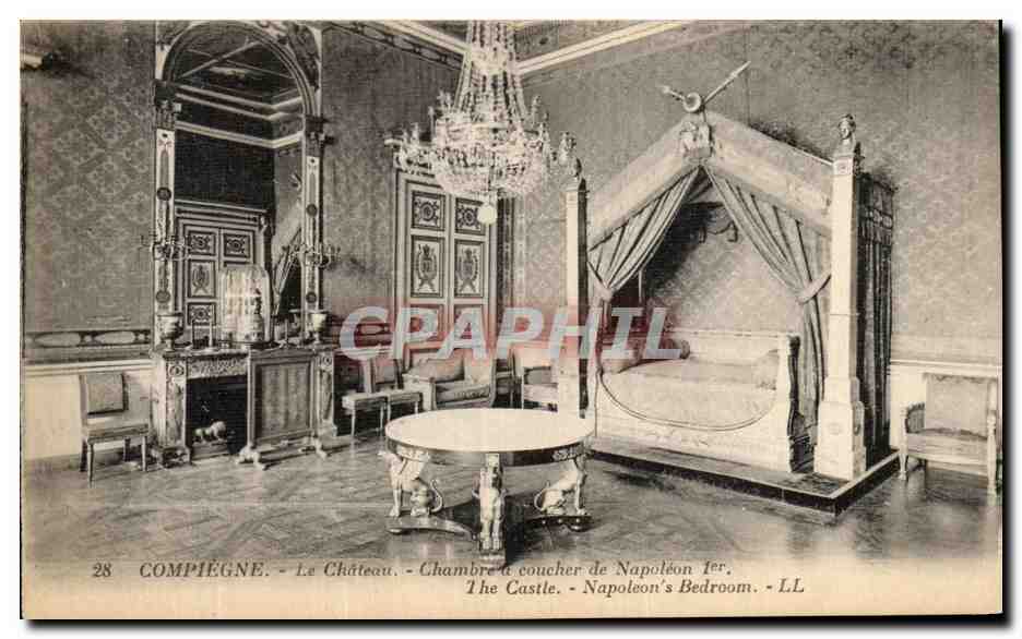 CPA Compiegne Le Chateau Chambre a Coucher de Napoleon 1er