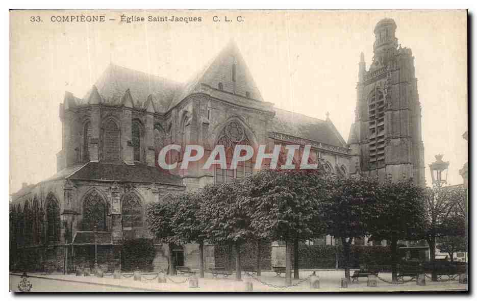 CPA Compiegne Eglise Saint Jacques