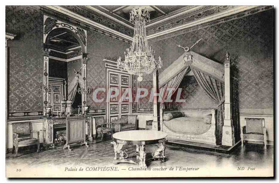 CPA Palais De Compiegne Chambre a Coucher de l Empereur Napoleon 1er