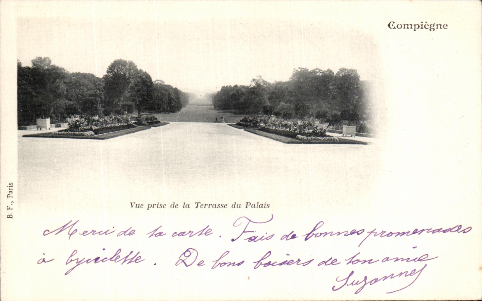 Vue prise de la Terrasse du Palais — Compiègne — B.F. Paris
