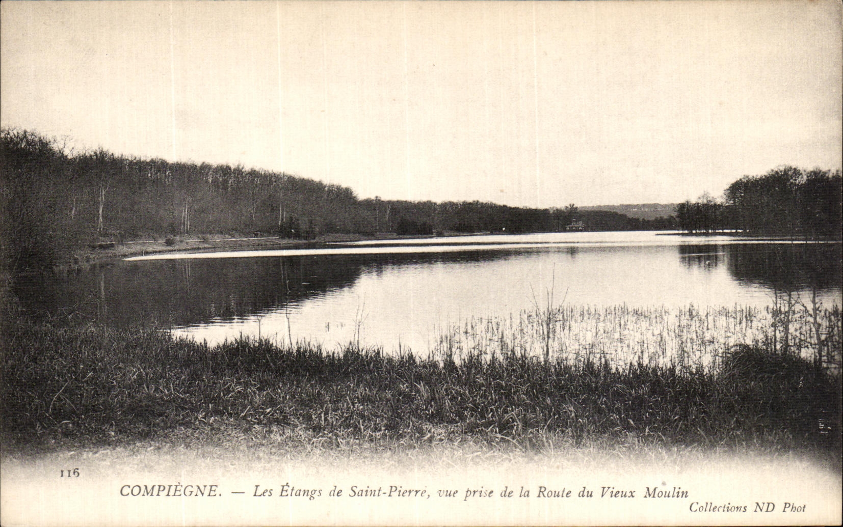 Compiègne — Les Étangs de Saint-Pierre, vue prise de la Route du Vieux Moulin — Collections ND Phot