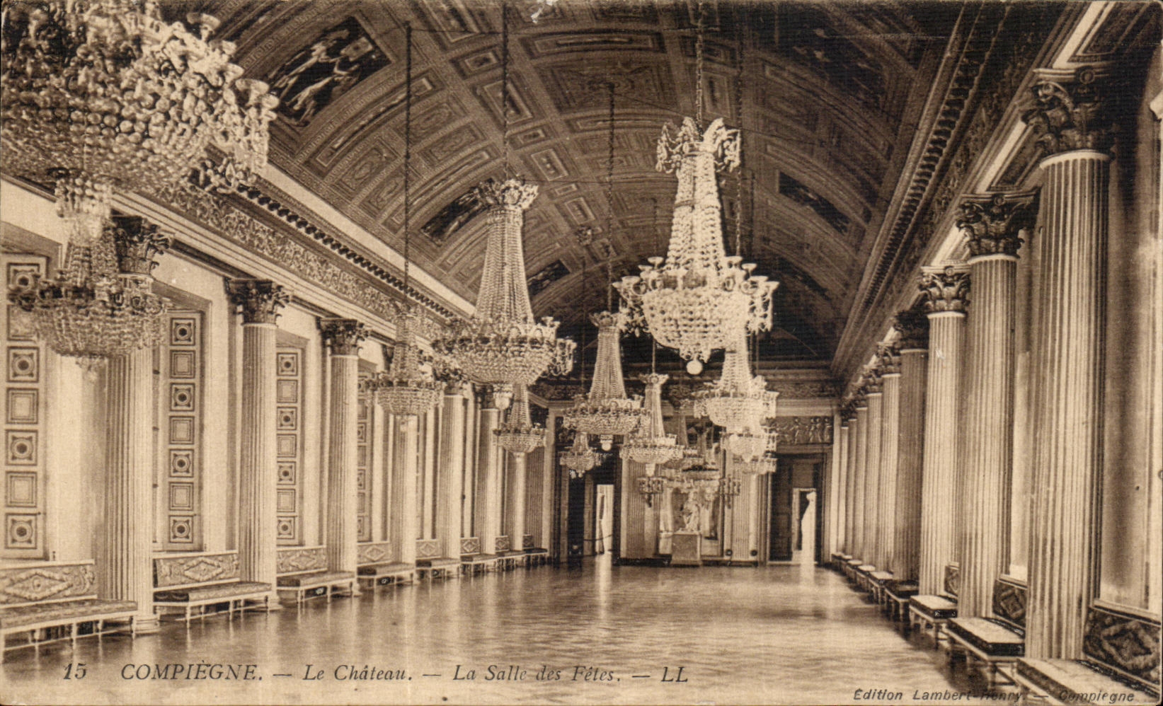 Compiègne — Das Schloss — Die Festsaal — Edition Lambert-Henry — n°15