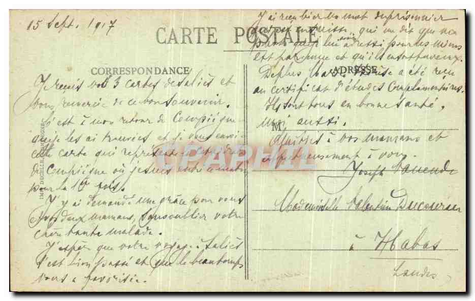 CPA Compiegne L Eglise Saint Jacques — Rückseite