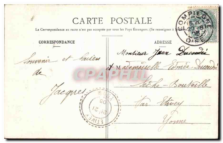 CPA Compiegne L Hotel de Ville — Rückseite