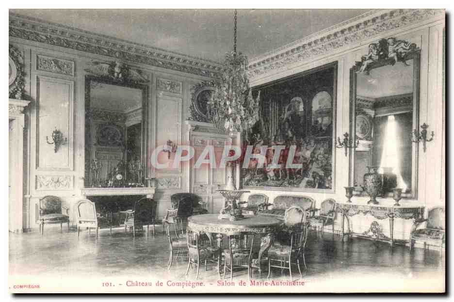 CPA Chateau de Compiegne Salon de Marie Antoinette