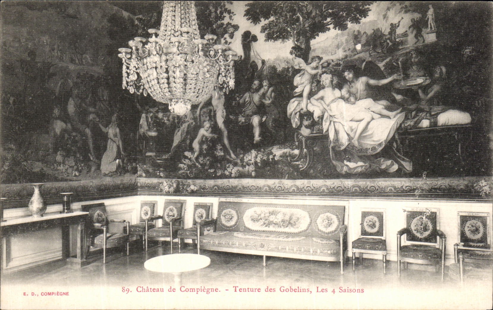Château de Compiègne — Tapestry of the Gobelins, The Four Seasons — E. D., Compiègne