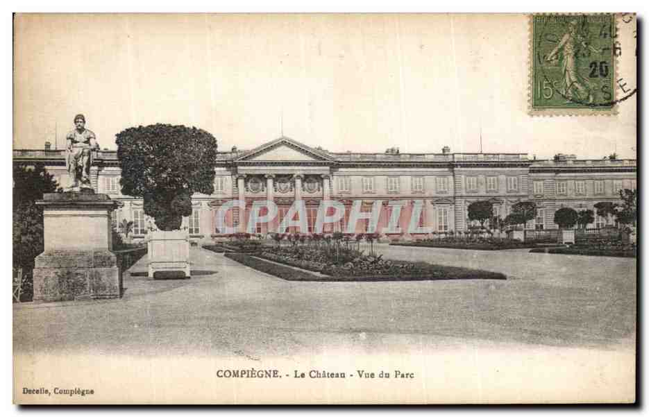 Compiègne - Le Château - Vue du Parc — Decelle, Compiègne