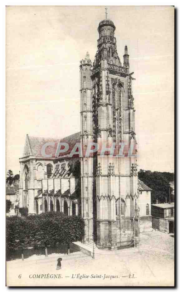 CPA Compiegne L Eglise Saint Jacques