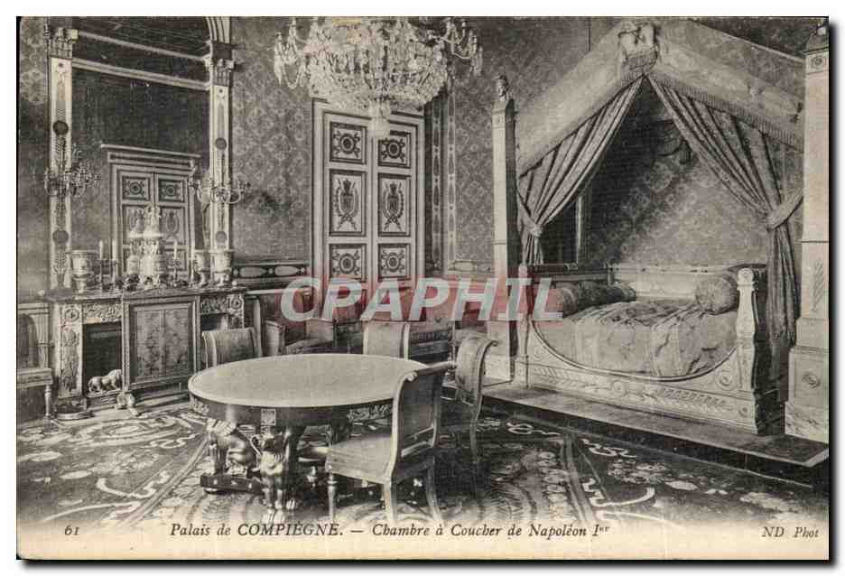 CPA Palais Compiegne Chambre a coucher de Napoleon 1er