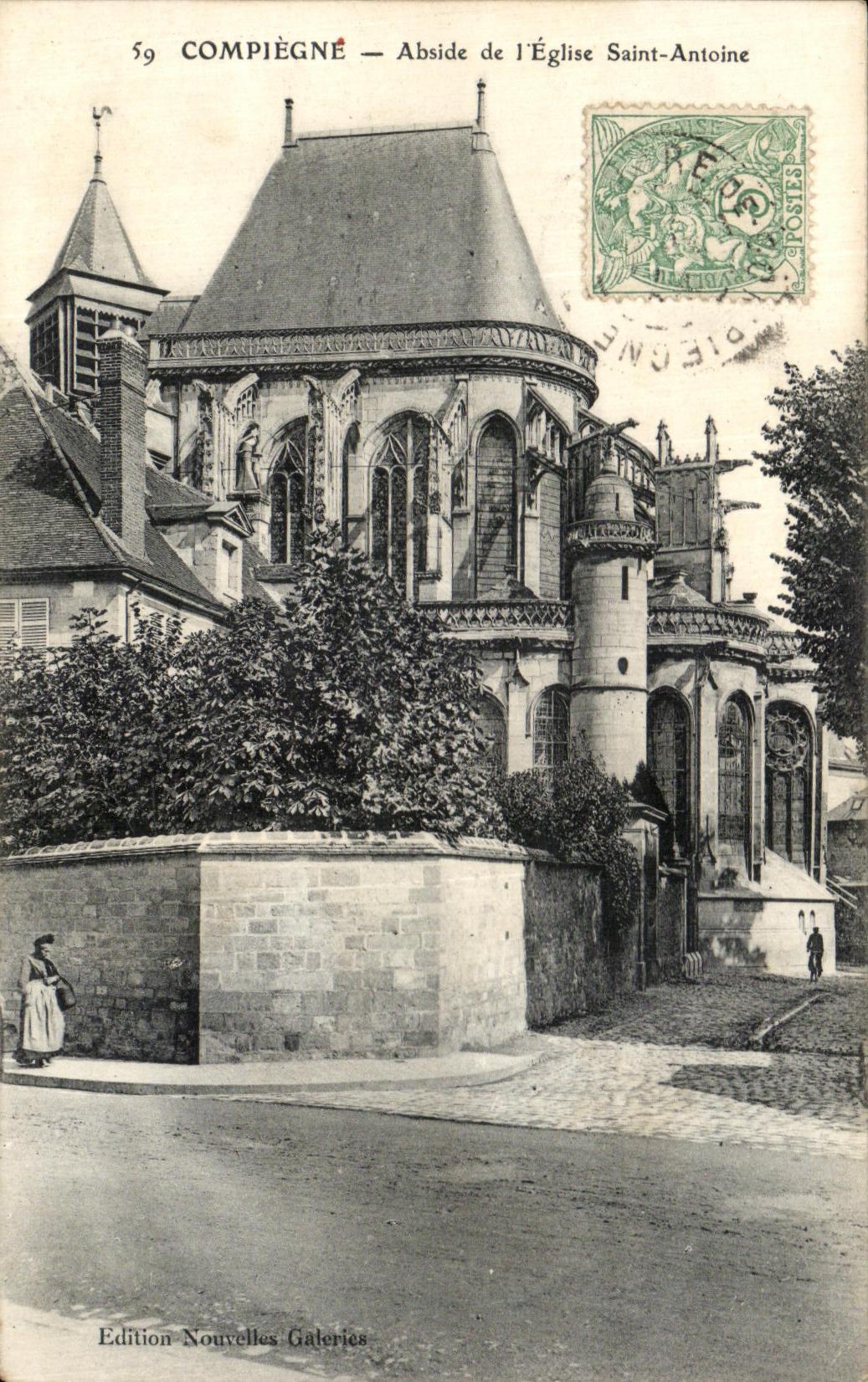 CPA Compiegne Abside de L Eglise Saint Antoine 