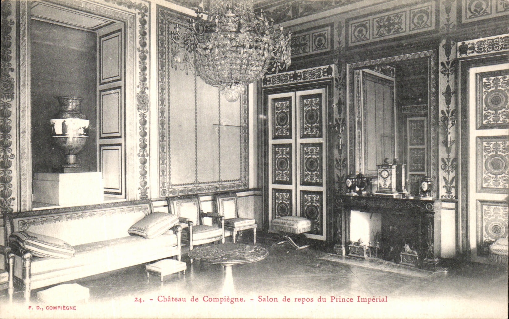 CPA Chateau de Compiegne Salon de repos du prince imperial