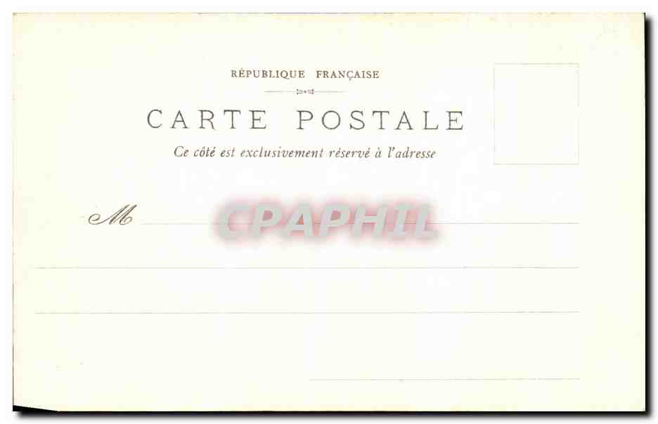 Château de Compiègne — Chambre à coucher de Marie-Antoinette — Éditeur D. Compiegne, n°57 — Verso