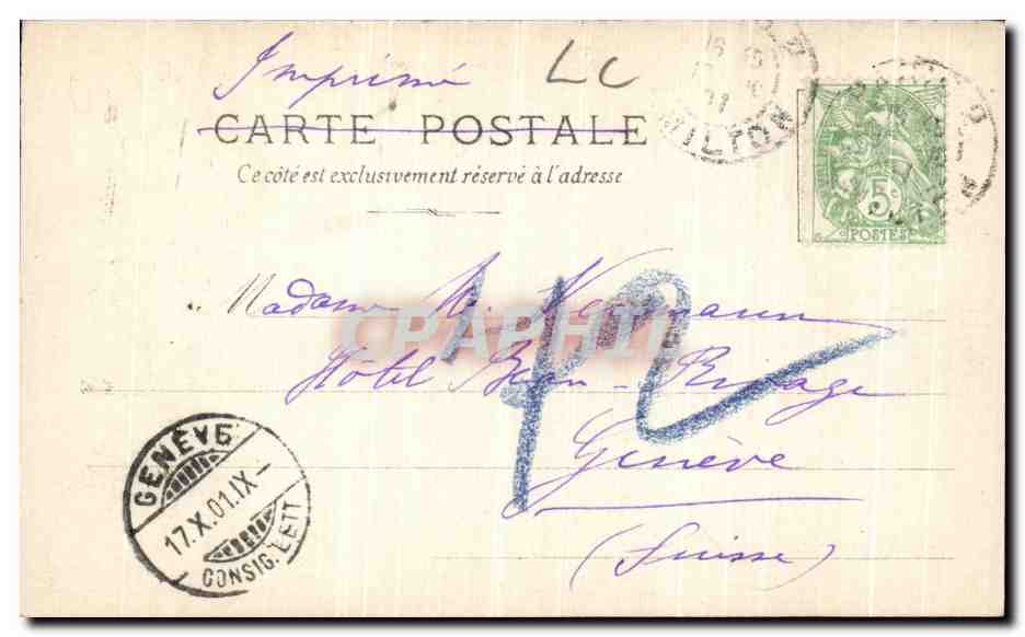 CPA Compiegne Le Parterre — Verso