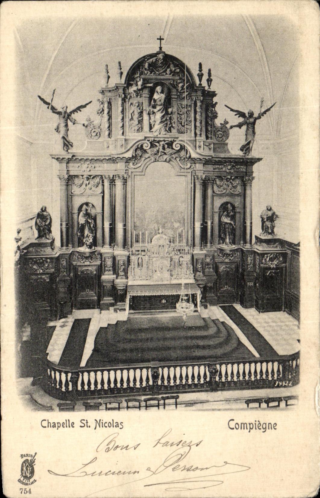 CPA Compiegne Chapelle St Nicolas