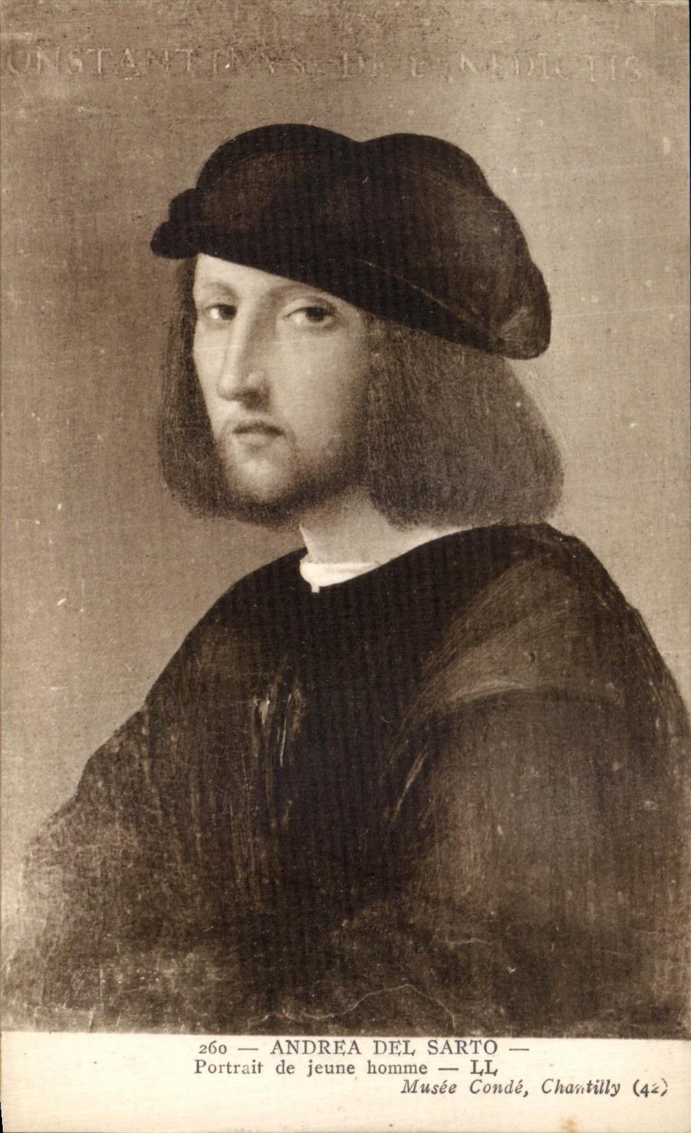 Andrea del Sarto — Portrait de jeune homme — Musée Condé, Chantilly