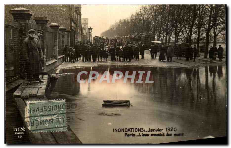 Inondations à Paris — Janvier 1920 — Édition Dix Paris 12